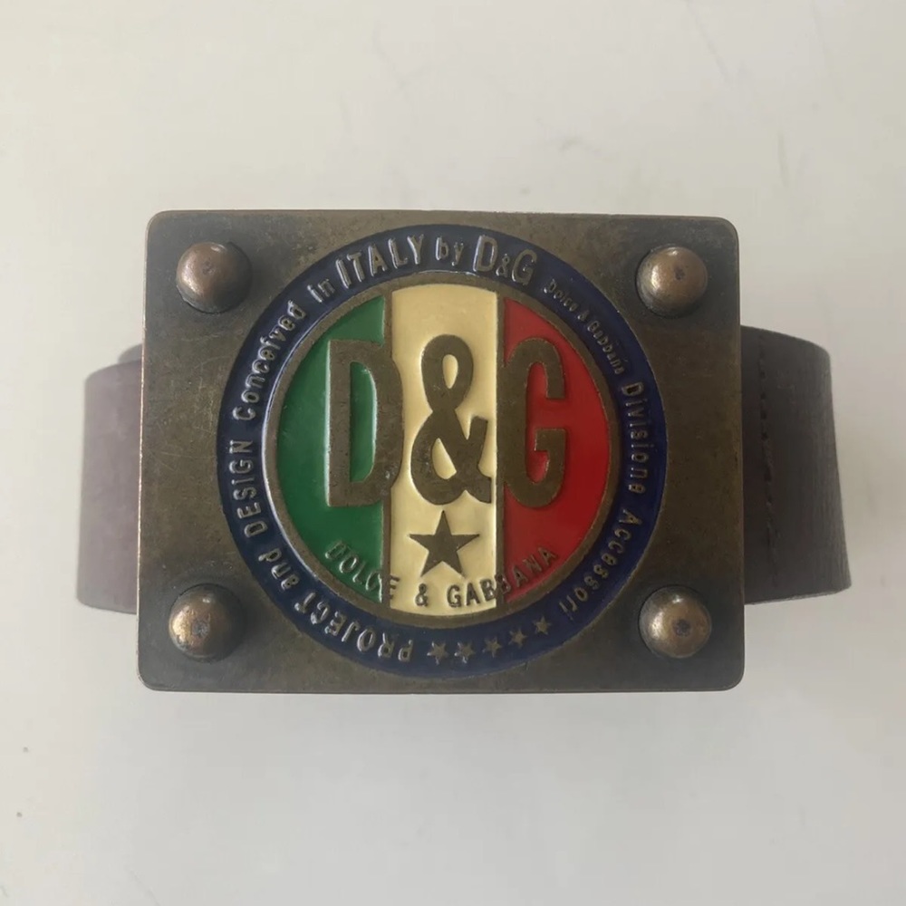 MEN’S AUTHENTIC VINTAGE DOLCE & GABBANA LUXURY JEANS BELT 100% LEATHER